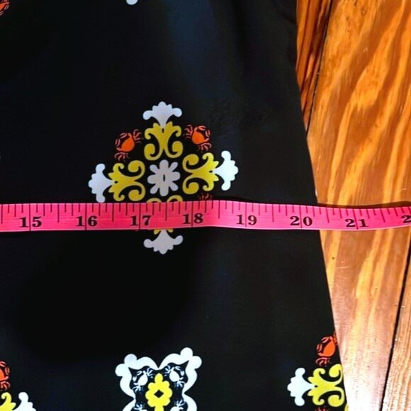 👗 Crown & Ivy Dress Navy Design Lined Dress size 12P white yellow Buttons crown - Picture 10 of 12